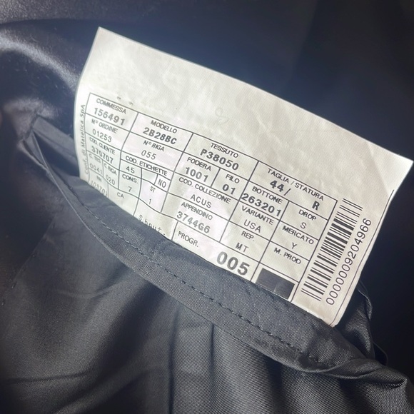 Armani Collezioni Men Wool Tuxedo Blazer 44R  Black Single Breasted Satin Lapel - Picture 4 of 11